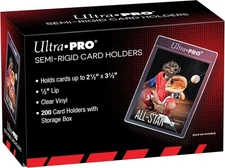 Ultra Pro Semi-Rigid 1/2" Lip Sleeves, Plastic, 200ct Clear 