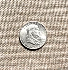 Scarce but Nice 1950 Franklin Half Dollar, AU, 90% Silver, good luster.