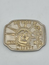 Vintage Liberty Men's Belt Buckle 1986 " 100 Years of Liberty" 1886 -1986