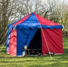 Medieval Square Red & Blue Color Water Proof Camping Tent Camping & Larp Events