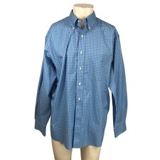 JOS. A. BANK - MEN'S LARGE - BLUE LONG SLEEVE COLLARED 100 COTTON DRESS SHIRT