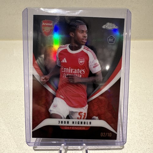 Josh Nichols Rc Topps Chrome 2025-26 Arsenal /10