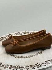 Women s C Paravano Size 5.5 Brown Slip On Round Toe Ballet Flats