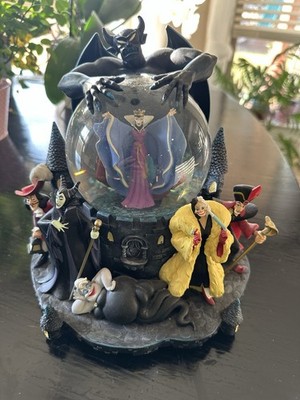 Disney Villains Musical Snowglobe Grim Grinning Ghosts Ursula Hook Cruella Jafar