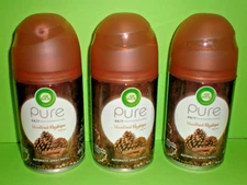 (3) AIRWICK PURE Automatic Spray Can Refills WOODLAND MYSTIQUE ODOR NEUTRALIZER