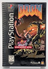 Doom PS1 Long Box Case and Manual Only No Game PlayStation 1 Authentic Rare HTF