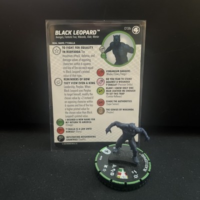Marvel Heroclix Black Leopard #013b Fantastic Four Prime Figur mit Karte
