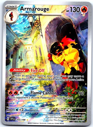 ARMAROUGE 203/198 2023 ILLUSTRATION RARE SCARLET & VIOLET POKEMON HOLO