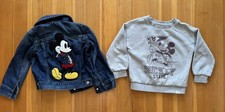 Baby Gap Disney Mickey Mouse Toddler Denim Jacket and Gray Sweatshirt Size 4T
