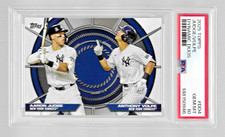 2025 TOPPS BASEBALL #DD4 AARON JUDGE & ANTHONY VOLPE PSA 10 DYNAMIC DUOS YANKEES