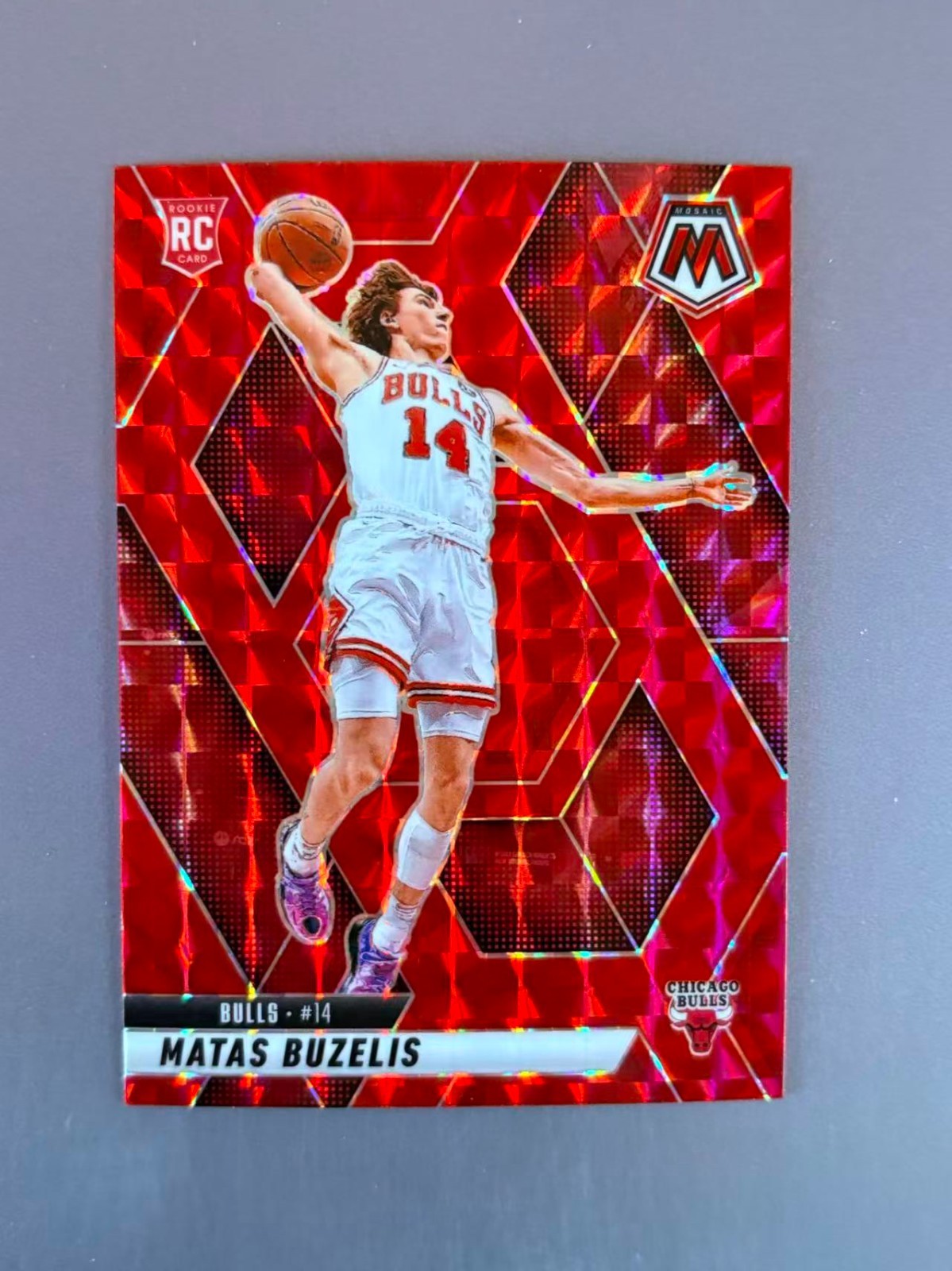 Matas Buzelis 2024-25 Panini Mosaic Red Prizm RC #223