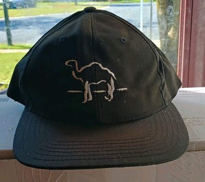 Camel Black Adjustable Baseball Cap Men s Logo Solid One Size Casual