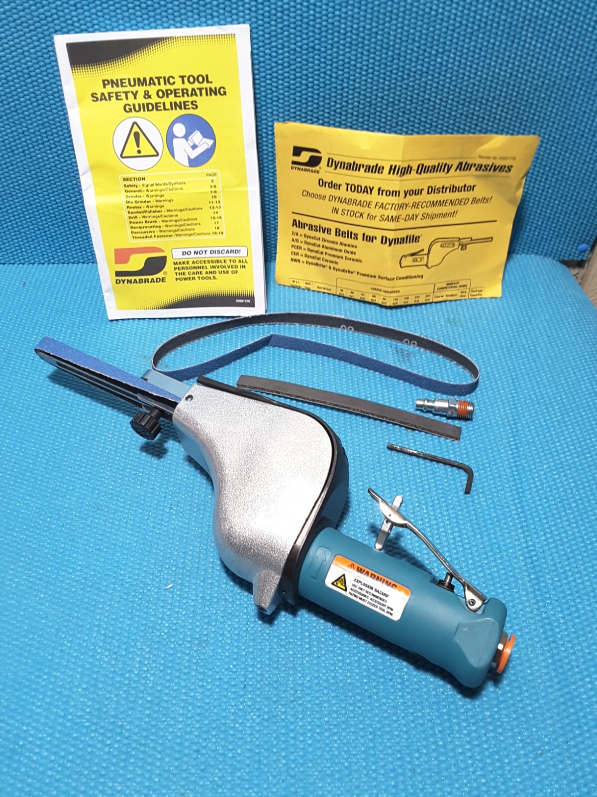 Dynabrade 14000 Dynafile Belt Sander 20,000 RPM, Belt 1/2”x 24”. eBay