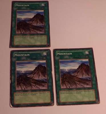 3X Mountain SDJ-037 - Yugioh Yu Gi Oh! 3 Playset | eBay