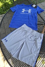 NEW NWT Under Armour Shirt Shorts Kids Boys 6