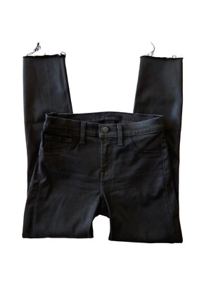 J Brand Jeans Slim Skinny Cut Off Ankle Pants Black Stretch