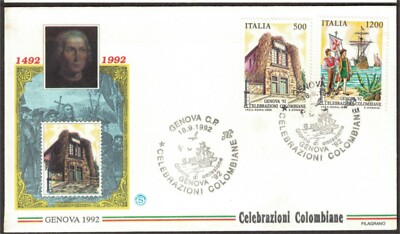 02_Italia 1992 _ FDC -500 Jahr der Entdeckung Amerikas - Kolumbianische Feier