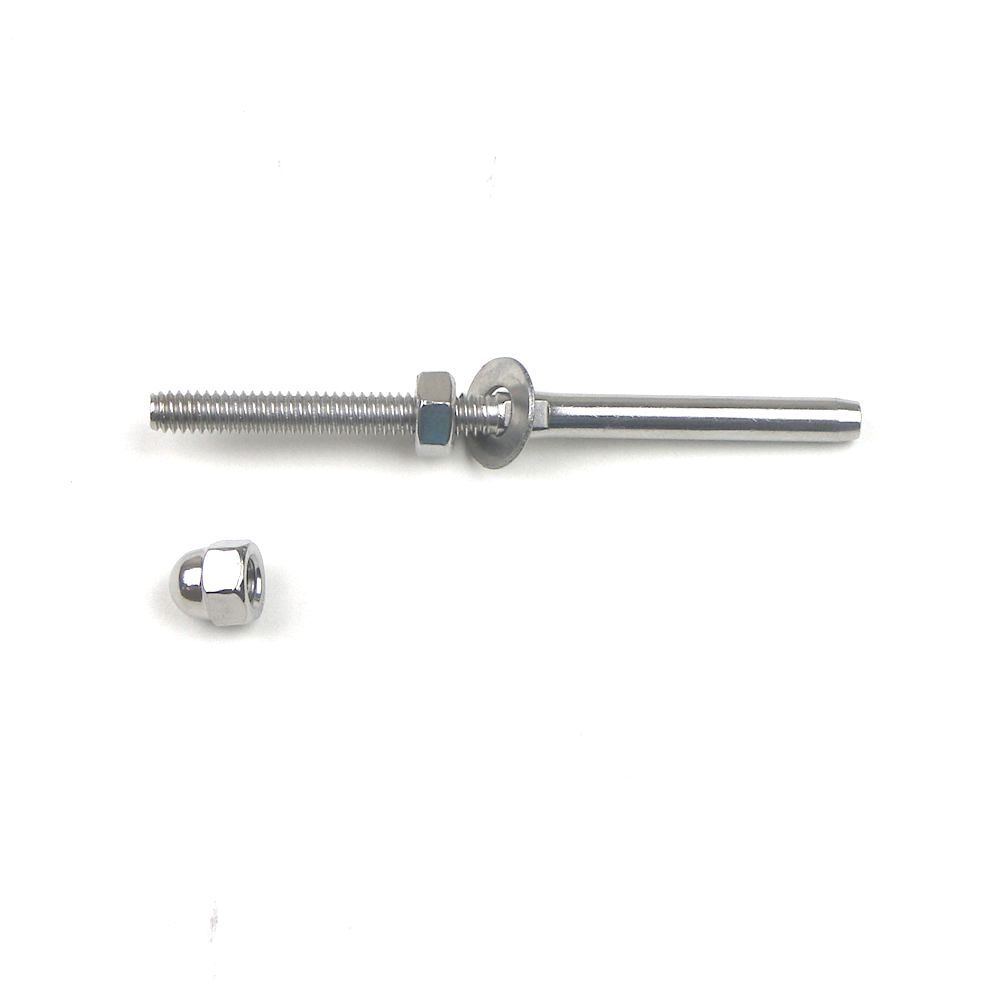 Stainless Steel Jaw Swage Fitting For 3/16" Cable Railing - T316 Grade, End Fitting By HYWELD Marine Grade Cable Fitting - Foto 7