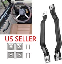 New Black Interior Door Pull Strap Inside Handle Set Pair For 87-95 Yj Wrangler