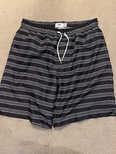 Men's Old Navy Swim Shorts Swimsuit Trunks Black White Boardshorts Small