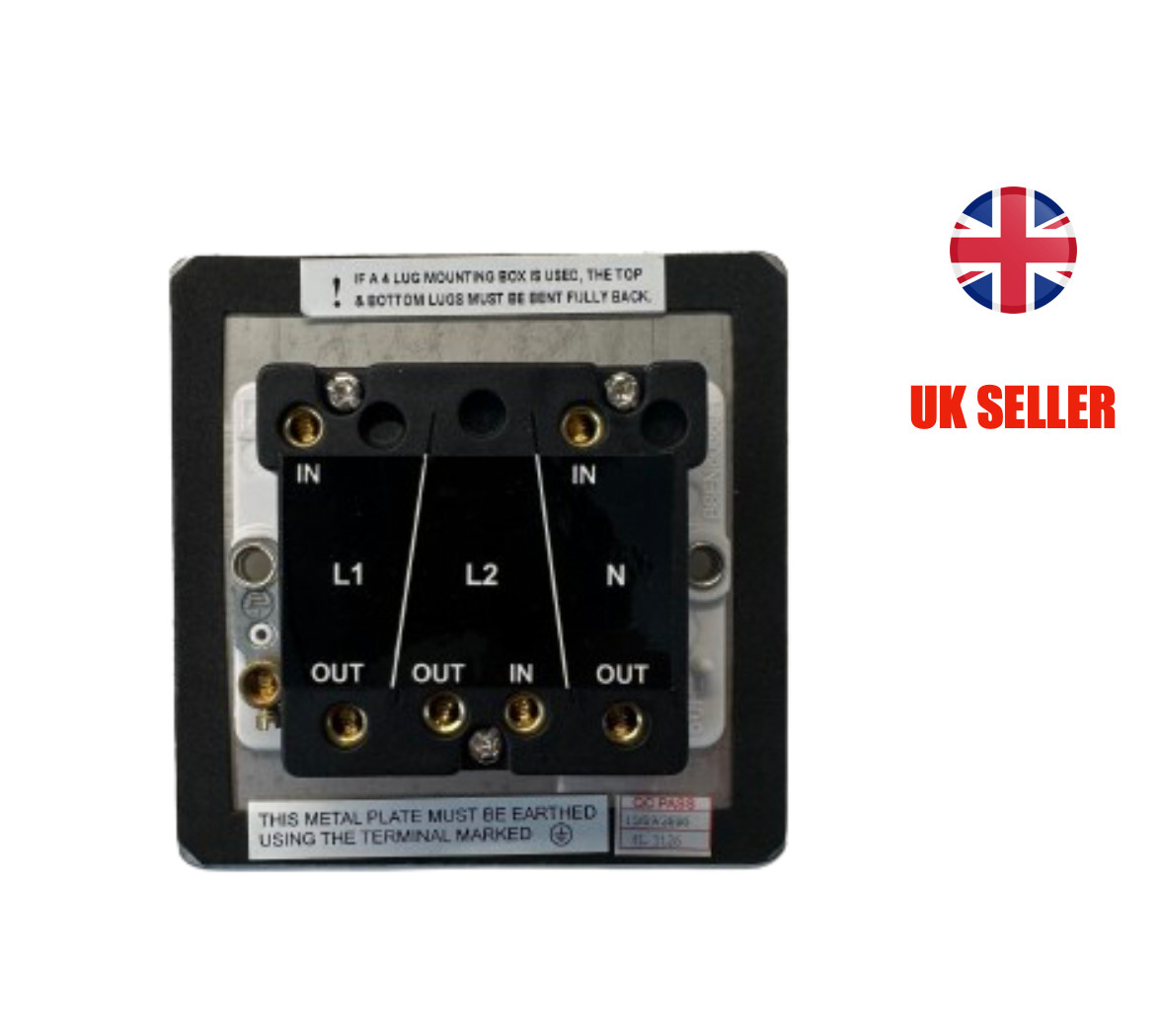 Fan Isolator Switch Bathroom 10A 3 Pole  Brushed Chrome Knightsbridge