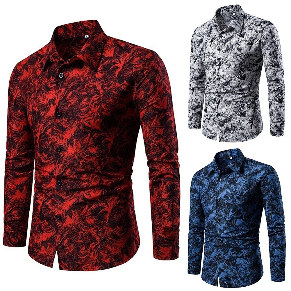 Chemise hawaïenne homme manche longue hot sale