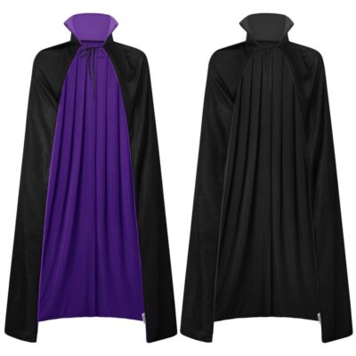 Vampire Cape Mardi Gras Costume Men Medieval Cloak Party Stand Collar Dress M...