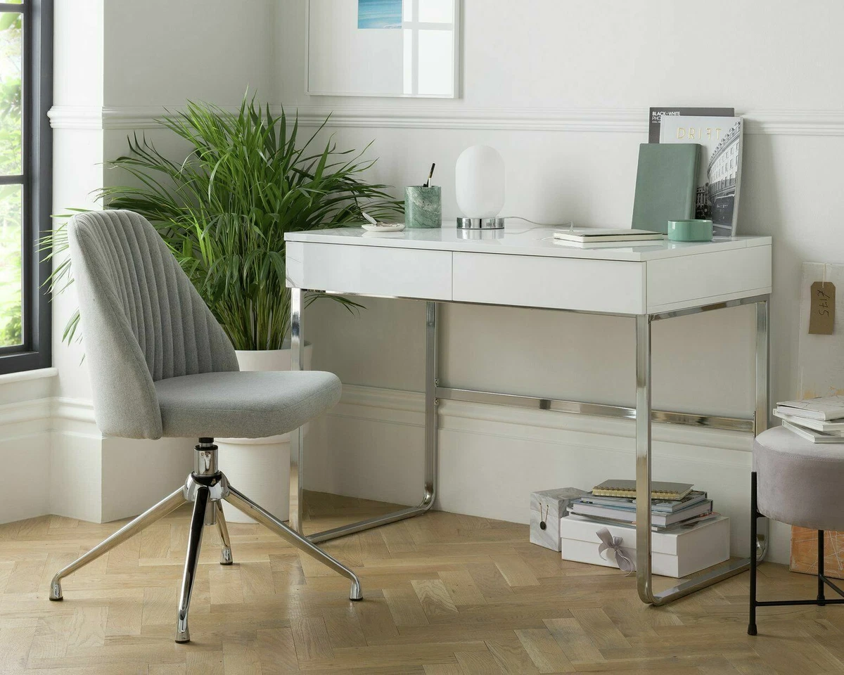 Two drawer desk white outlet