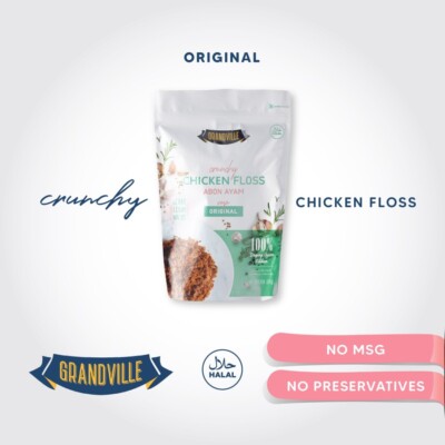 Grandville Meat FLOSS Shredded Chicken Floss Sprinkle Jerky 100 Grams/Pack