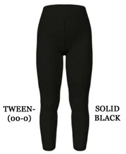TWEEN LuLaRoe ~ SOLID BLACK ~ Leggings; SIZES 00-0; teen girls, juniors