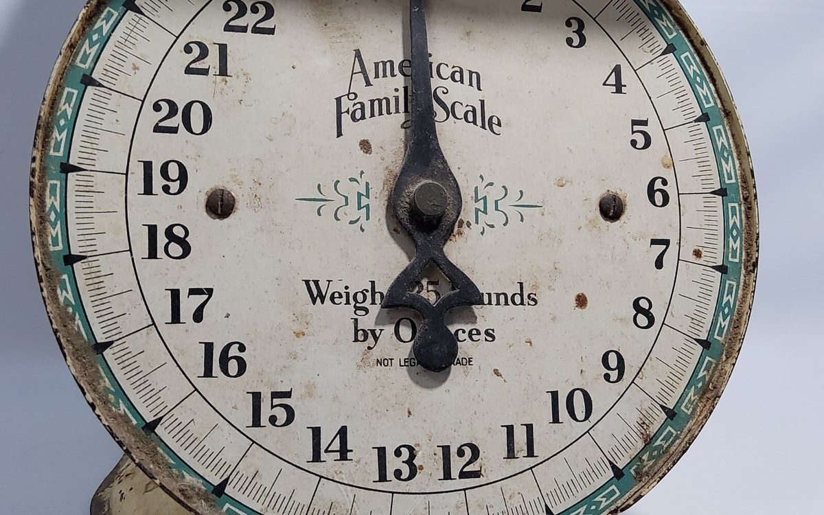 Vintage American Family Scale - 25LBS Cream Used Old School | eBay