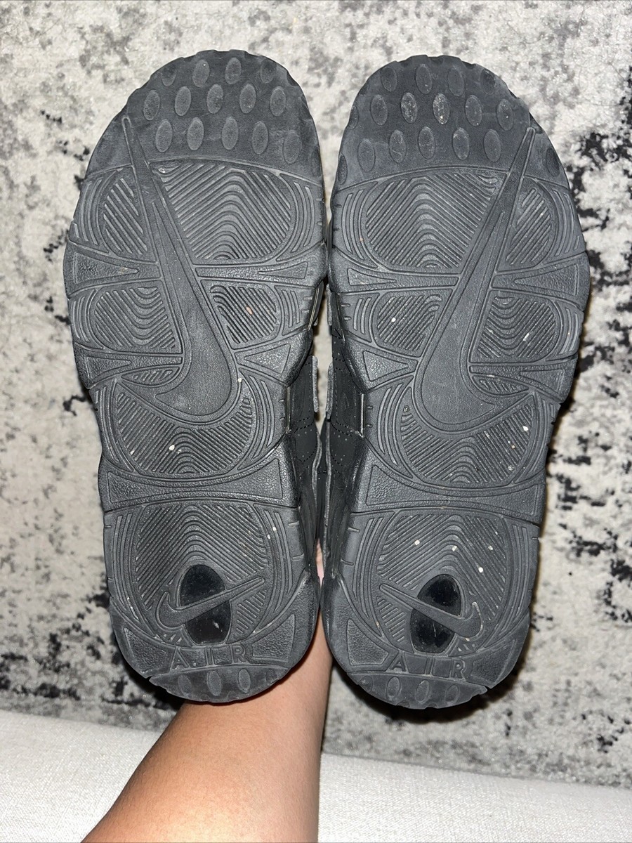 Nike Air More Uptempo Triple Black Mens Size 8.5 414962-004 | eBay