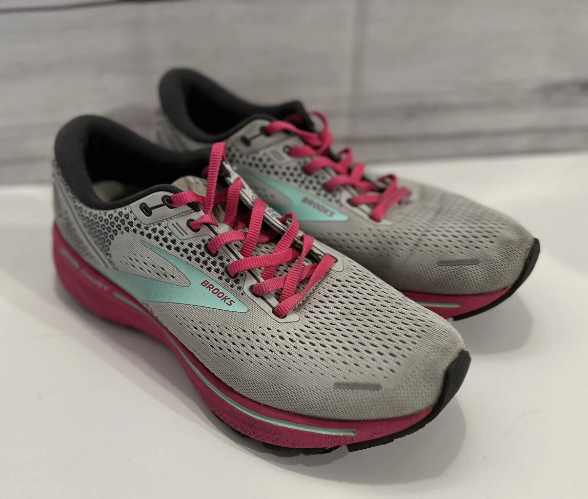 Brooks Ghost 14 Women s US Size 11 Medium B Gray Pink Running Shoes 1203561B024