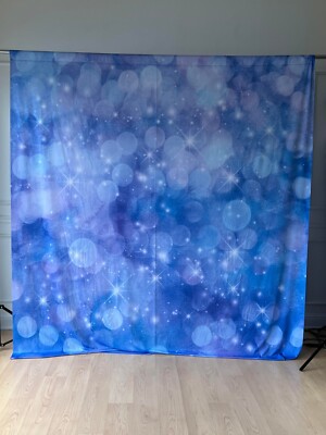 8'x8' Blue, Printed Photography Background, Great Condition, Ultra-Cloth, Props