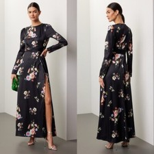 Ieena for Mac Duggal Faux Wrap Floral Gown Size 10