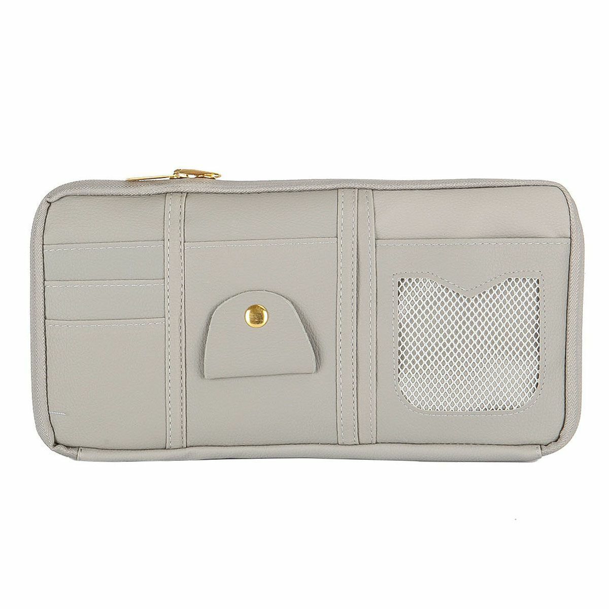 Stylish PU Leather Car Sun Visor Organizer for Cards & Glasses