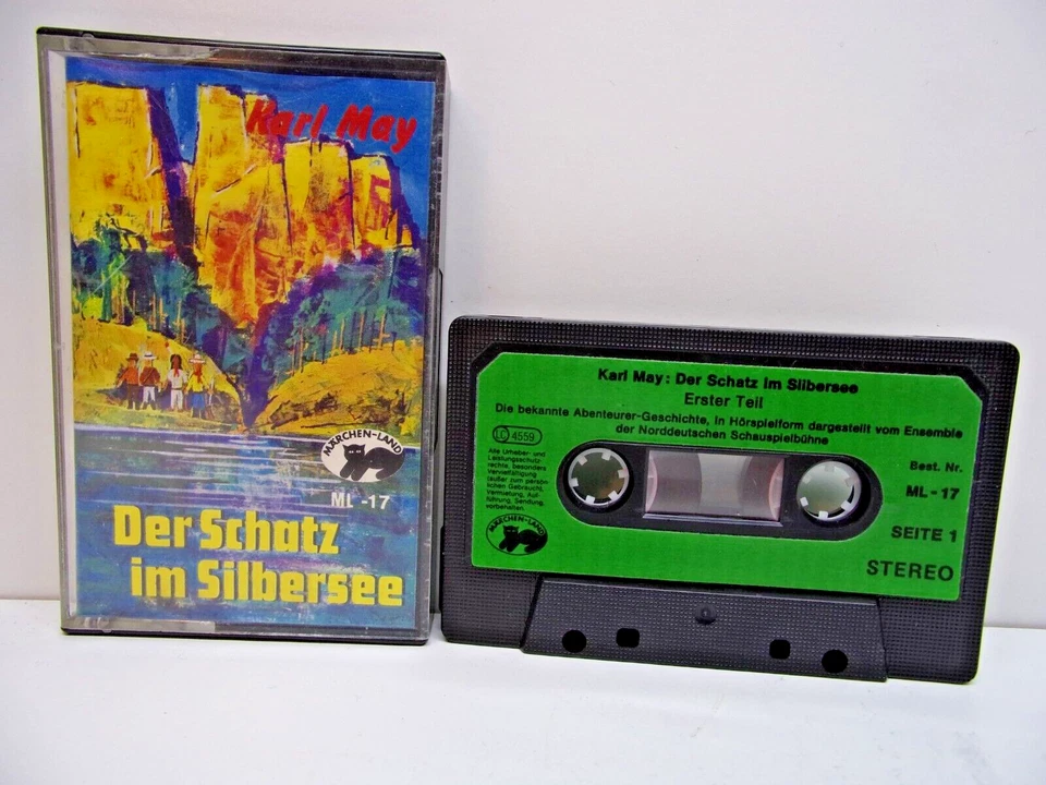 KINDERKASSETTE DER SCHATZ IM SILBERSEE KARL MAY KASSETTE CASSETTE HÖRSPIEL - Bild 1 von 1