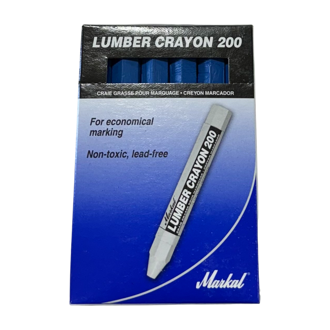 Markal 200 Lumber Blue Crayon Wax Based Marker 1/2" Hex Size 12 Pack eBay