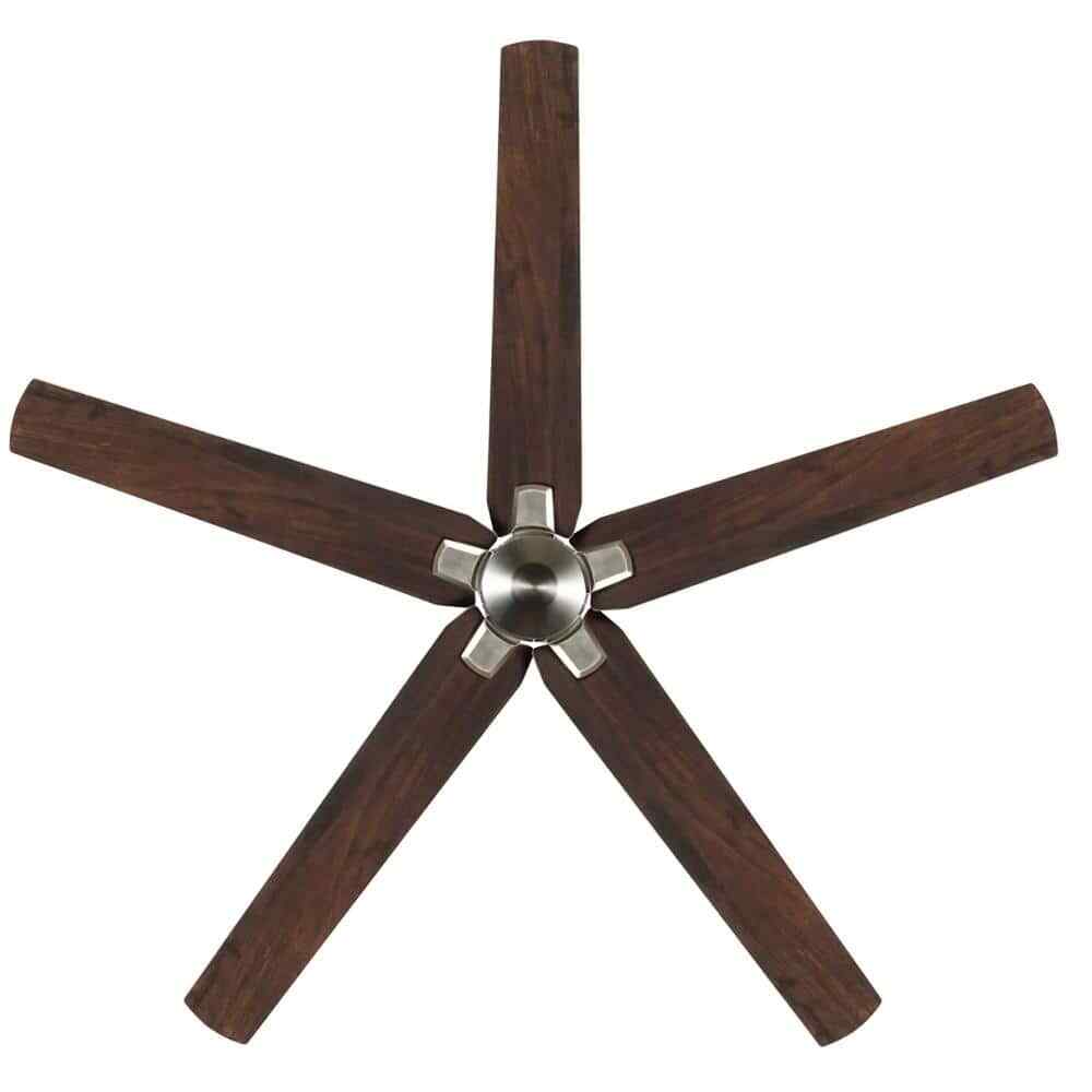 Hampton Bay Bellmore 56 in. Indoor Brushed Nickel Ceiling Fan w 