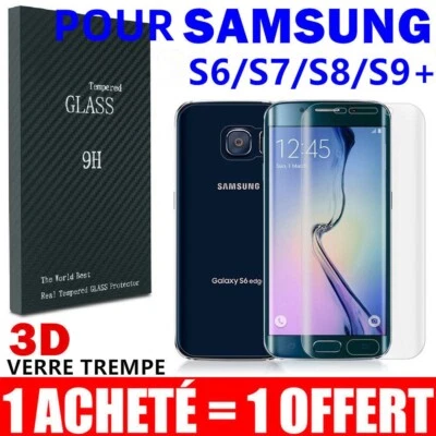 Vitre Verre Trempé Film Protection pour Samsung S8 S9 S10 S20 Note 9 8 10 20 - Photo 1/4