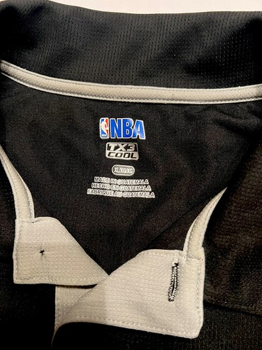 NBA TX3 Cool Men's Black San Antonio Spurs Short Sleeve Polo Golf Shirt Size XL - Picture 8 of 8
