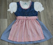 Kinder Dirndl mit Bluse und Schürze 3ltg.bla...