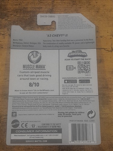 Hot Wheels '63 CHEVY II - Muscle Mania 8/10 - 128/250 - Picture 2 of 2