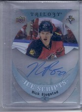 15-16 2015-16 UPPER DECK TRILOGY NICK BJUGSTAD ICE SCRIPTS AUTOGRAPH NB PANTHER