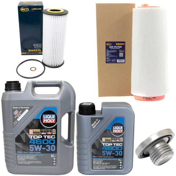 MotoröL Filter Set 5W-30 6 Liter + ÖLablassschraube FüR BMW 3Er 318D 320D E46-image