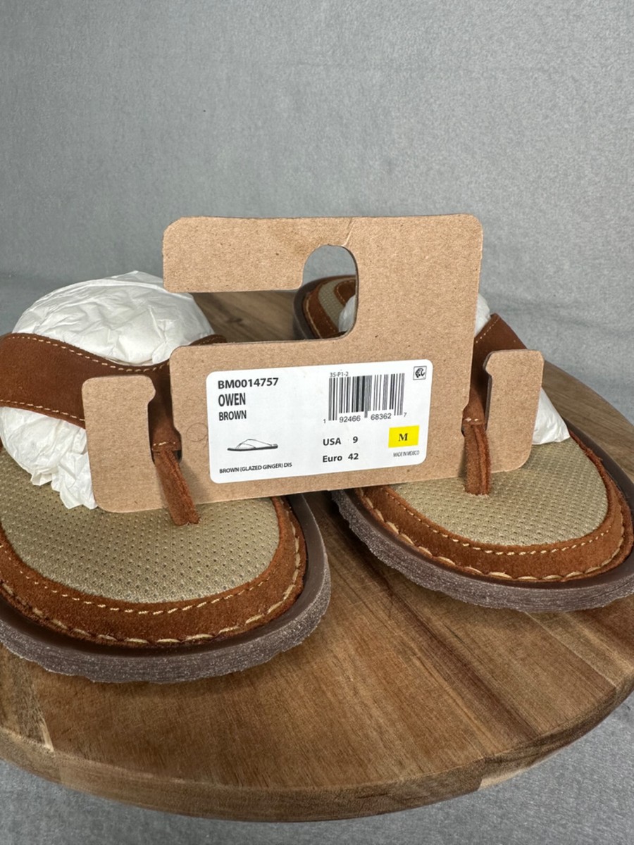 NEW Born Owen Flip Flop Brown (Glazed Ginger) Distressed Leather Men’s Size 8 Born Owen Flip Flop - Brown (Glazed Ginger) Men Size 9 | eBay main image 3