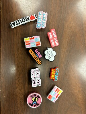 Croc Jibbitz Silicon lot of 10 #367 Quotes And Sayings