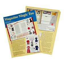 Vintage Magazine Paper Dolls History Article 9 Pages with Photos