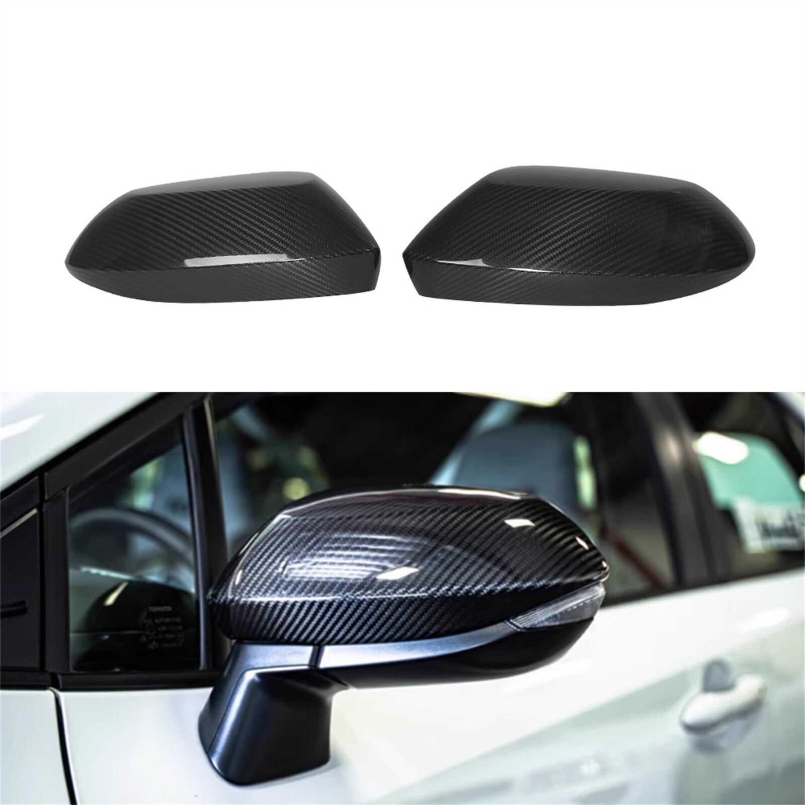 Carbon Fiber Rear View Side Mirror Cover For Toyota Corolla GR 23-25 24