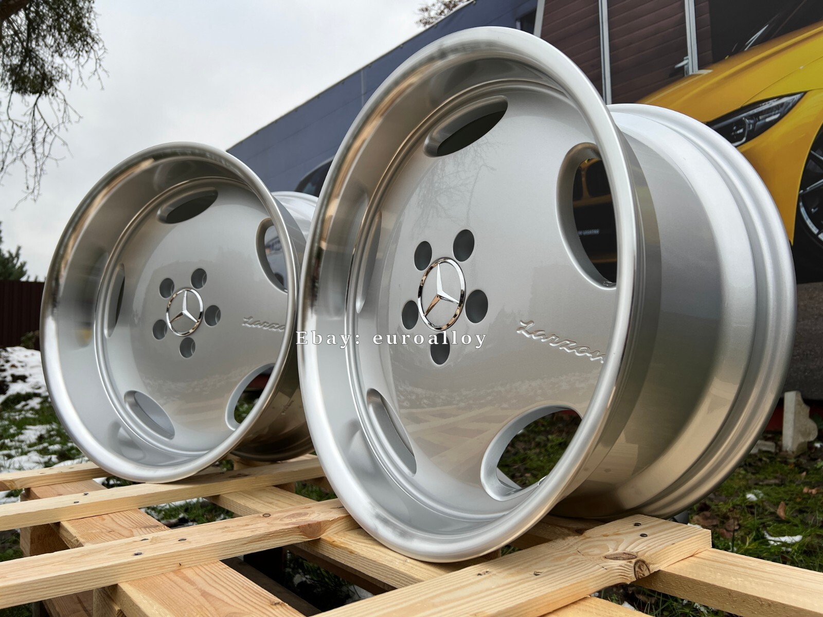 4x 18 inch 5x112 MONOBLOCK AMG deep dish old school rims for MERCEDES E